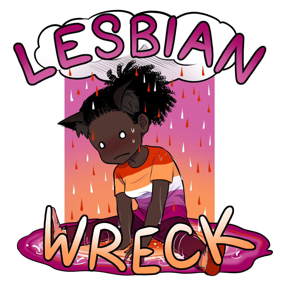 "Lesbian Wreck" sticker